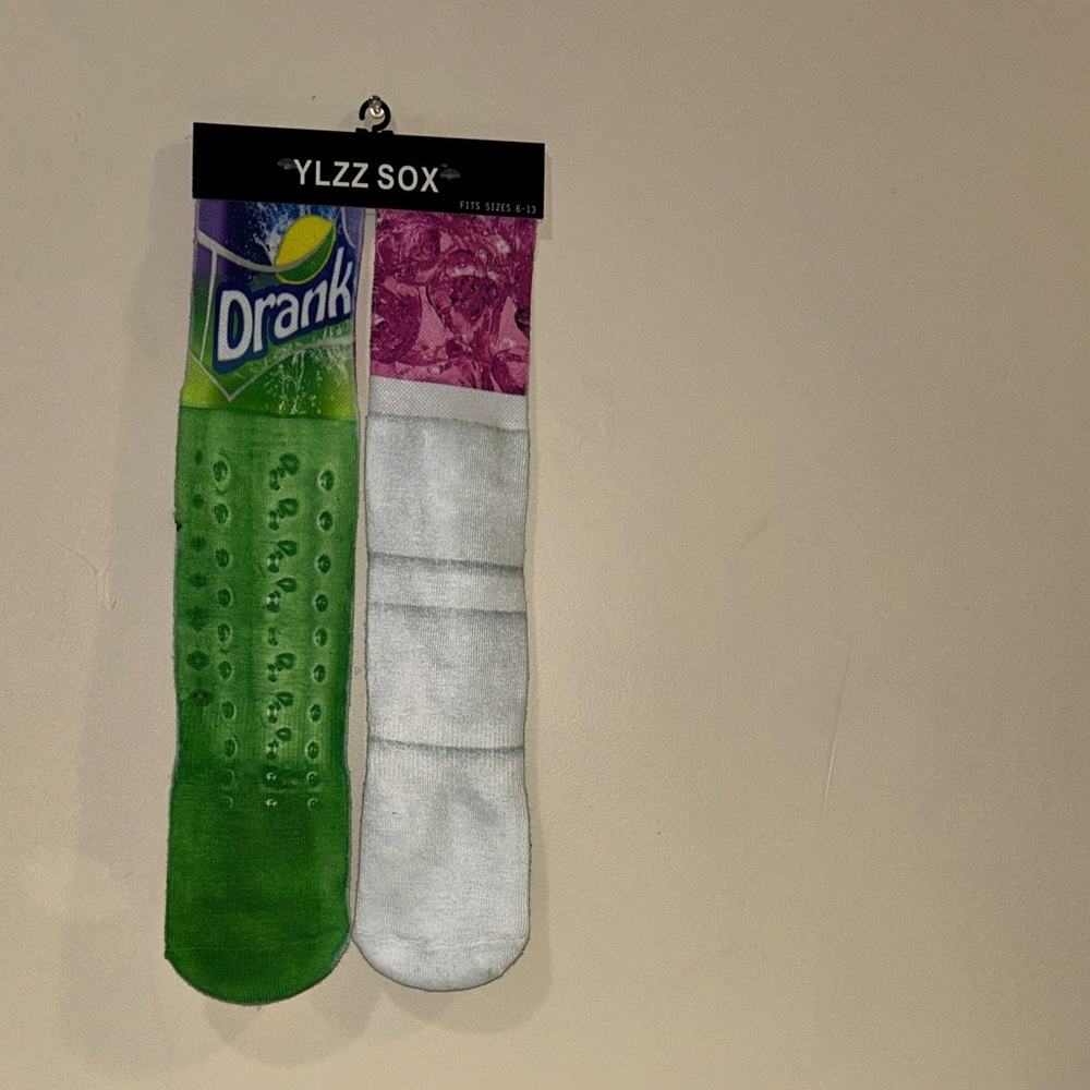 Green and White Novelty Socks